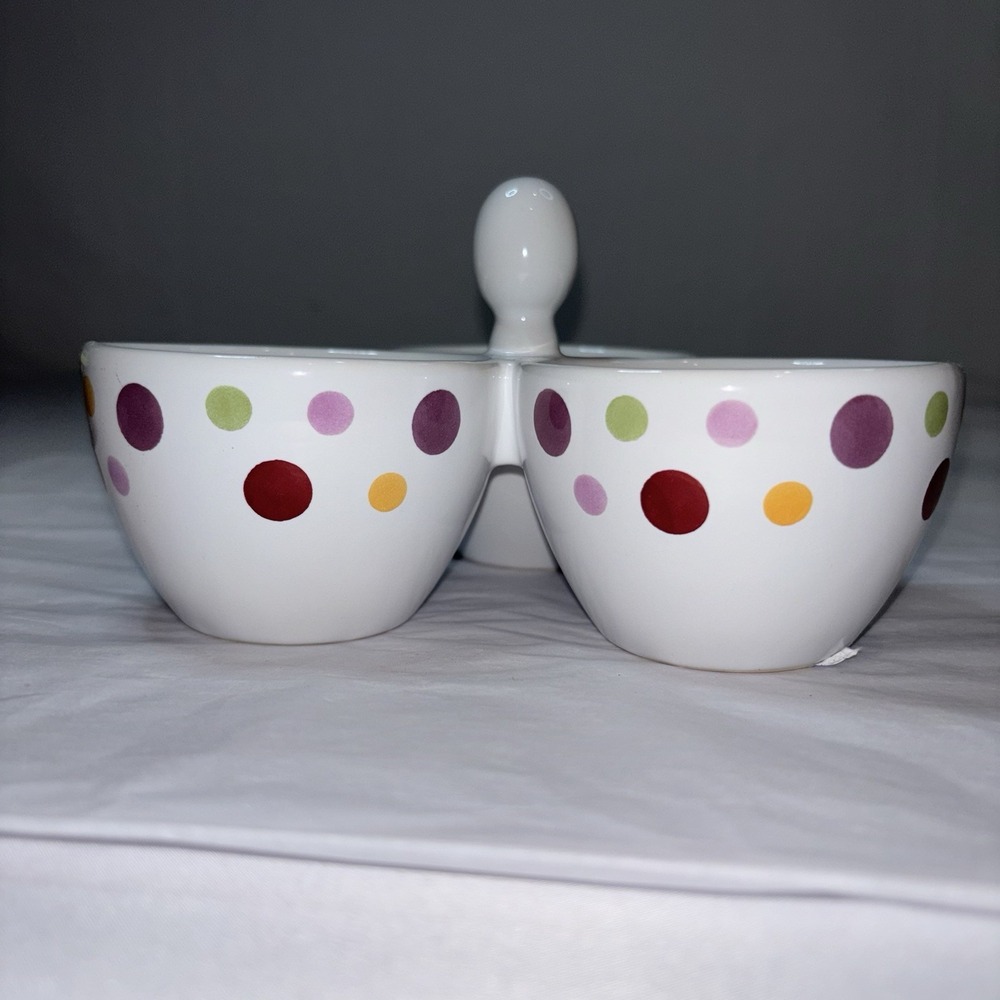 Pampered Chef Simple Additions Dots‎ Trio Condiment Server DISCONTINUED